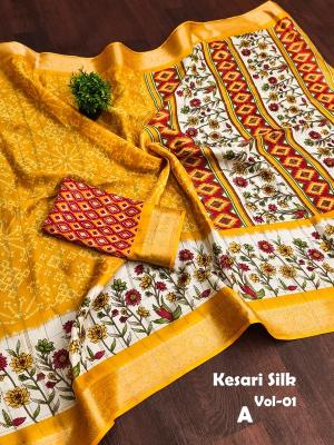 Vastrangan flowe designed print saree wholesale online clothing
